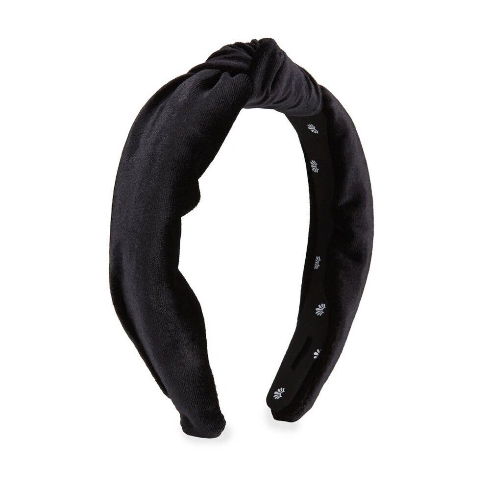 Lele Sadoughi Black Velvet Knotted Headband MINT - Picture 3 of 5